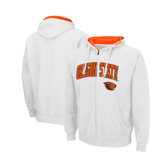 Men's White Oregon State Beavers Arch and Logo 3.0 Full-Zip Hoodie