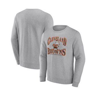 Men's Branded Heathered Gray Cleveland Browns Playability Pullover Sweatshirt