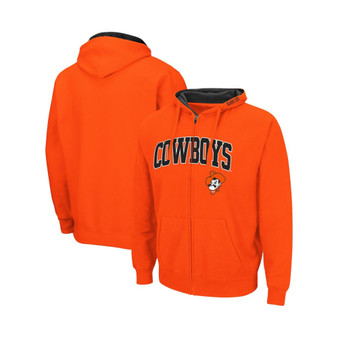 Men's Orange Oklahoma State Cowboys Arch & Logo 3.0 Full-Zip Hoodie