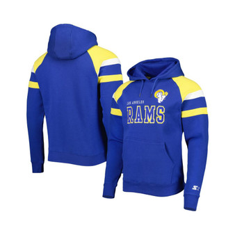 Men's Royal Los Angeles Rams Draft Fleece Raglan Pullover Hoodie