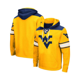 Men's Gold West Virginia Mountaineers 2.0 Lace-Up Logo Pullover Hoodie