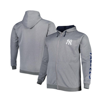 Men's Ash New York Yankees Big and Tall Pullover Hoodie