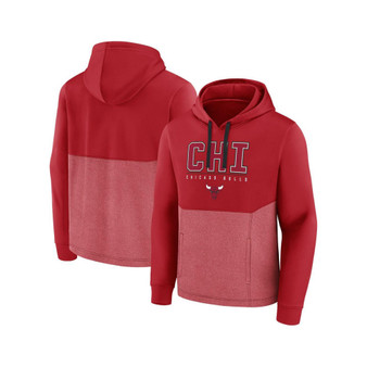Men's Branded Red Chicago Bulls Successful Tri-Blend Pullover Hoodie