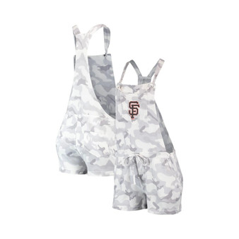 Women's Gray San Francisco Giants Camo Overall Romper