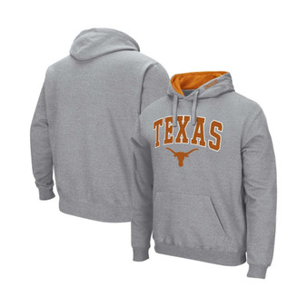 Men's Heathered Gray Texas Longhorns Arch & Team Logo 3.0 Pullover Hoodie