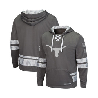 Men's Gray Texas Longhorns OHT Military-Inspired Appreciation Arctic Camo Lace-Up Pullover Hoodie