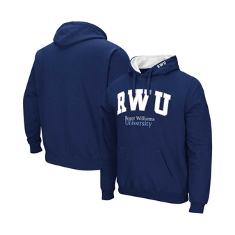 Men's Navy Roger Williams University Arch & Logo Pullover Hoodie