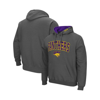 Men's Charcoal Northern Iowa Panthers Arch and Logo Pullover Hoodie