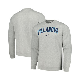 Men's Heather Gray Villanova Wildcats Arch Club Fleece Pullover Sweatshirt