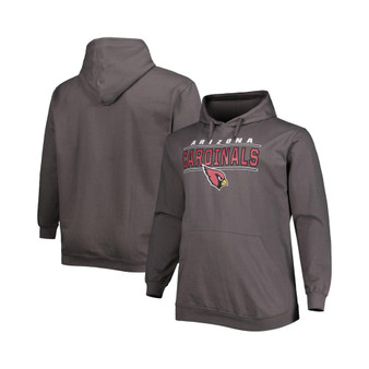 Men's Charcoal Arizona Cardinals Big and Tall Logo Pullover Hoodie