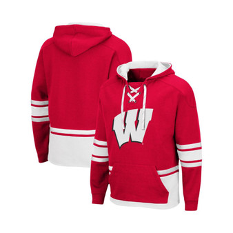 Men's Red Wisconsin Badgers Lace Up 3.0 Pullover Hoodie