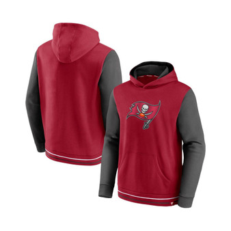 Men's Branded Red, Pewter Tampa Bay Buccaneers Block Party Pullover Hoodie