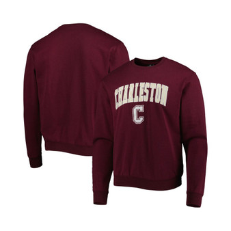 Men's Maroon Charleston Cougars Arch Over Logo Pullover Sweatshirt