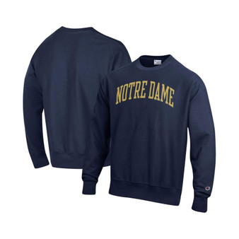 Men's Navy Notre Dame Fighting Irish Big and Tall Reverse Weave Fleece Crewneck Pullover Sweatshirt