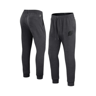 Men's Branded Heather Charcoal New Jersey Devils Authentic Pro Road Jogger Sweatpants