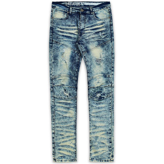 Men's Big and Tall Vintage-Like Beach Skinny Denim Jeans