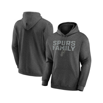 Men's Heathered Charcoal San Antonio Spurs Victory Earned Pullover Hoodie