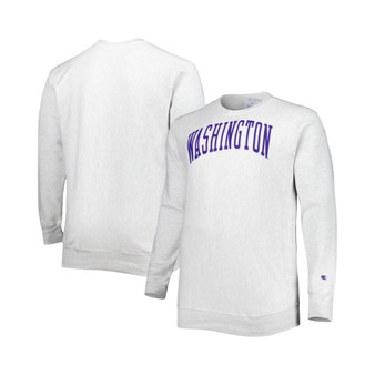 Men's Heather Gray Washington Huskies Big and Tall Sweatshirt