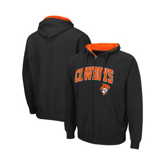Men's Black Oklahoma State Cowboys Arch & Logo 3.0 Full-Zip Hoodie