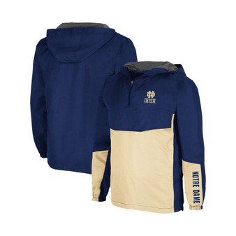 Men's Navy Notre Dame Fighting Irish Freeway Theory Quarter-Zip Anorak Hoodie