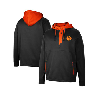 Men's Black Clemson Tigers Luge 3.0 Quarter-Zip Hoodie