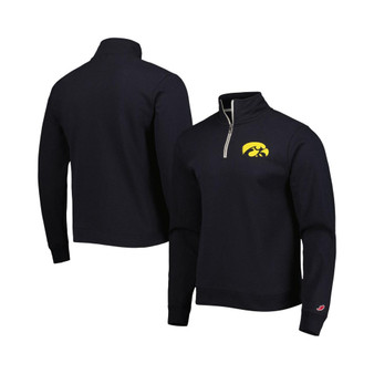 Men's Black Iowa Hawkeyes Stack Essential Fleece Quarter-Zip Sweatshirt