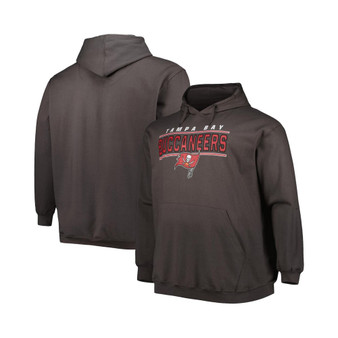 Men's Charcoal Tampa Bay Buccaneers Big and Tall Logo Pullover Hoodie
