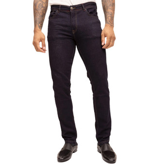 Men's Modern Contrast Stitch Zip Fly Jeans