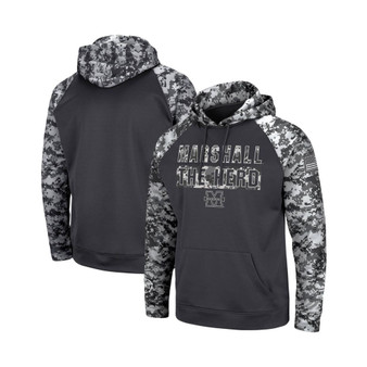 Men's Charcoal Marshall Thundering Herd OHT Military-Inspired Appreciation Digital Camo Pullover Hoodie