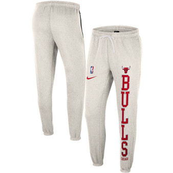 Men's Ash, Red Chicago Bulls 75Th Anniversary Courtside Fleece Pants