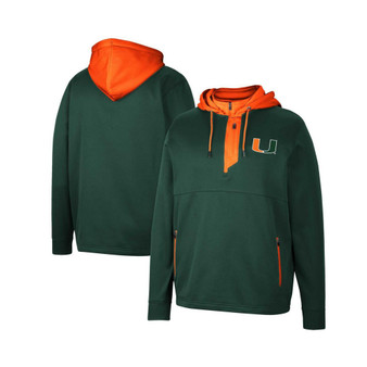 Men's Green Miami Hurricanes Luge 3.0 Quarter-Zip Hoodie