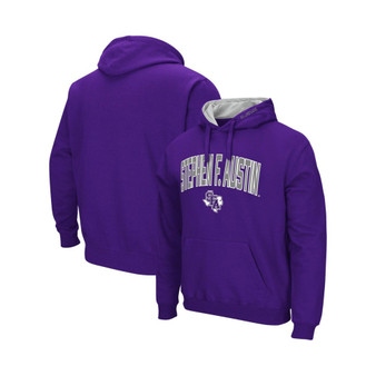 Men's Purple Stephen F Austin Lumberjacks Arch and Logo Pullover Hoodie