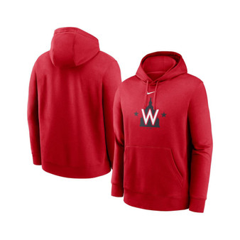Men's Red Washington Nationals Alternate Logo Club Pullover Hoodie