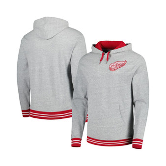 Men's Heather Gray Detroit Red Wings Classic French Terry Pullover Hoodie