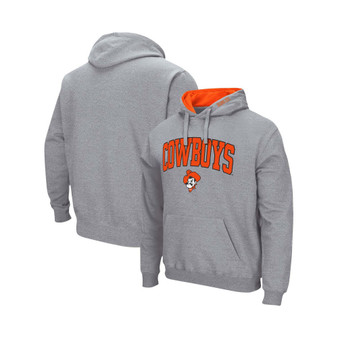 Men's Heathered Gray Oklahoma State Cowboys Arch Logo 3.0 Pullover Hoodie