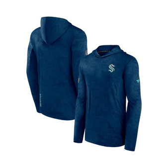 Men's Branded Deep Sea Blue Seattle Kraken Authentic Pro Rink Camo Pullover Hoodie