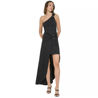 Women's Asymmetrical High-Slit Single-Strap Dress