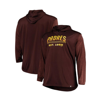 Men's Brown San Diego Padres Big and Tall Wordmark Club Pullover Hoodie