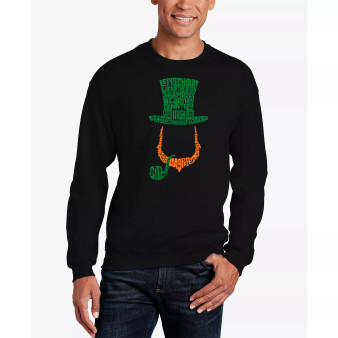 Men's Leprechaun Word Art Crewneck Sweatshirt