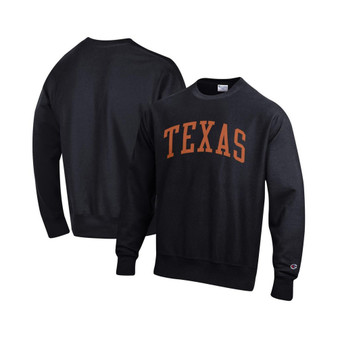 Men's Black Texas Longhorns Arch Reverse Weave Pullover Sweatshirt
