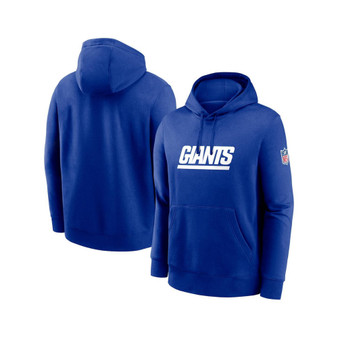 Men's Royal New York Giants 2023 Sideline Club Alternate Tri-Blend Pullover Hoodie