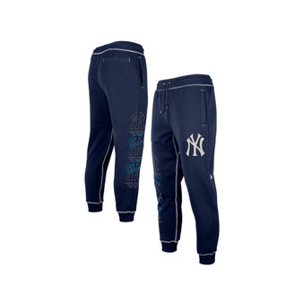 Men's Navy New York Yankees Team Split Jogger Pants