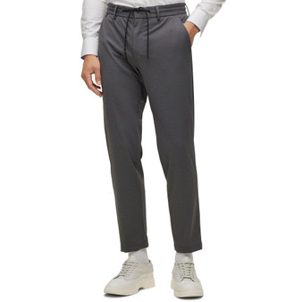 Men's Slim-Fit Trousers in Micro-Patterned Jersey
