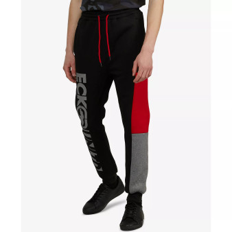 Men's Big and Tall Color Block Party Fleece Joggers