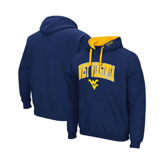 Men's Navy West Virginia Mountaineers Big and Tall Arch & Logo 2.0 Pullover Hoodie