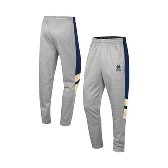 Men's Heathered Gray, Navy Notre Dame Fighting Irish Bushwood Pants