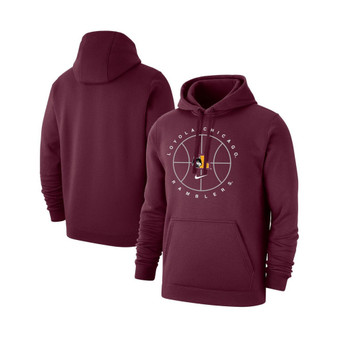 Men's Maroon Loyola Chicago Ramblers Basketball Icon Club Fleece Pullover Hoodie