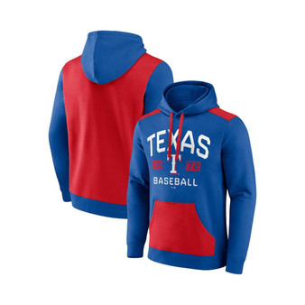 Men's Branded Royal, Red Texas Rangers Chip In Pullover Hoodie