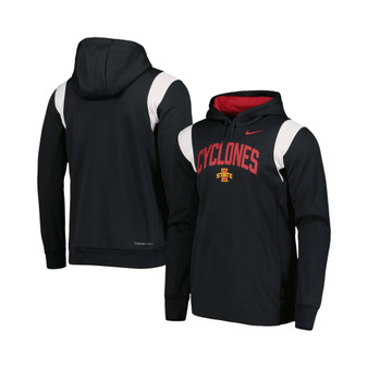 Men's Black Iowa State Cyclones 2022 Sideline Performance Pullover Hoodie