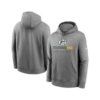 Men's Heathered Gray Green Bay Packers Local Pullover Hoodie